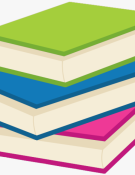 Clipart of a stack of three books