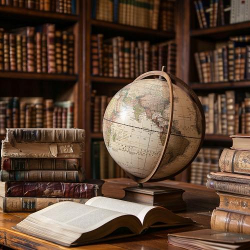 Globe sitting in library